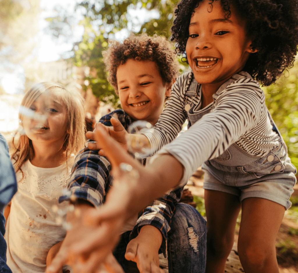 Kids laughing and playing